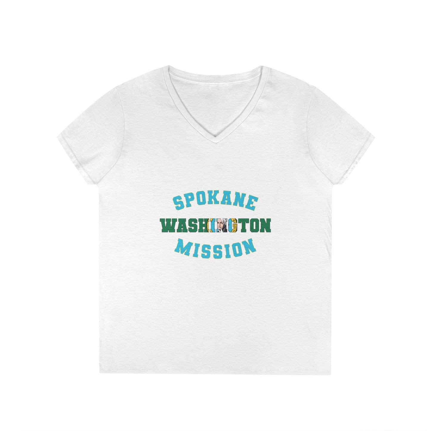Washington Spokane English - Ladies' V-Neck T-Shirt