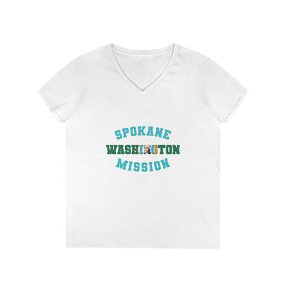 Washington Spokane English - Ladies' V-Neck T-Shirt