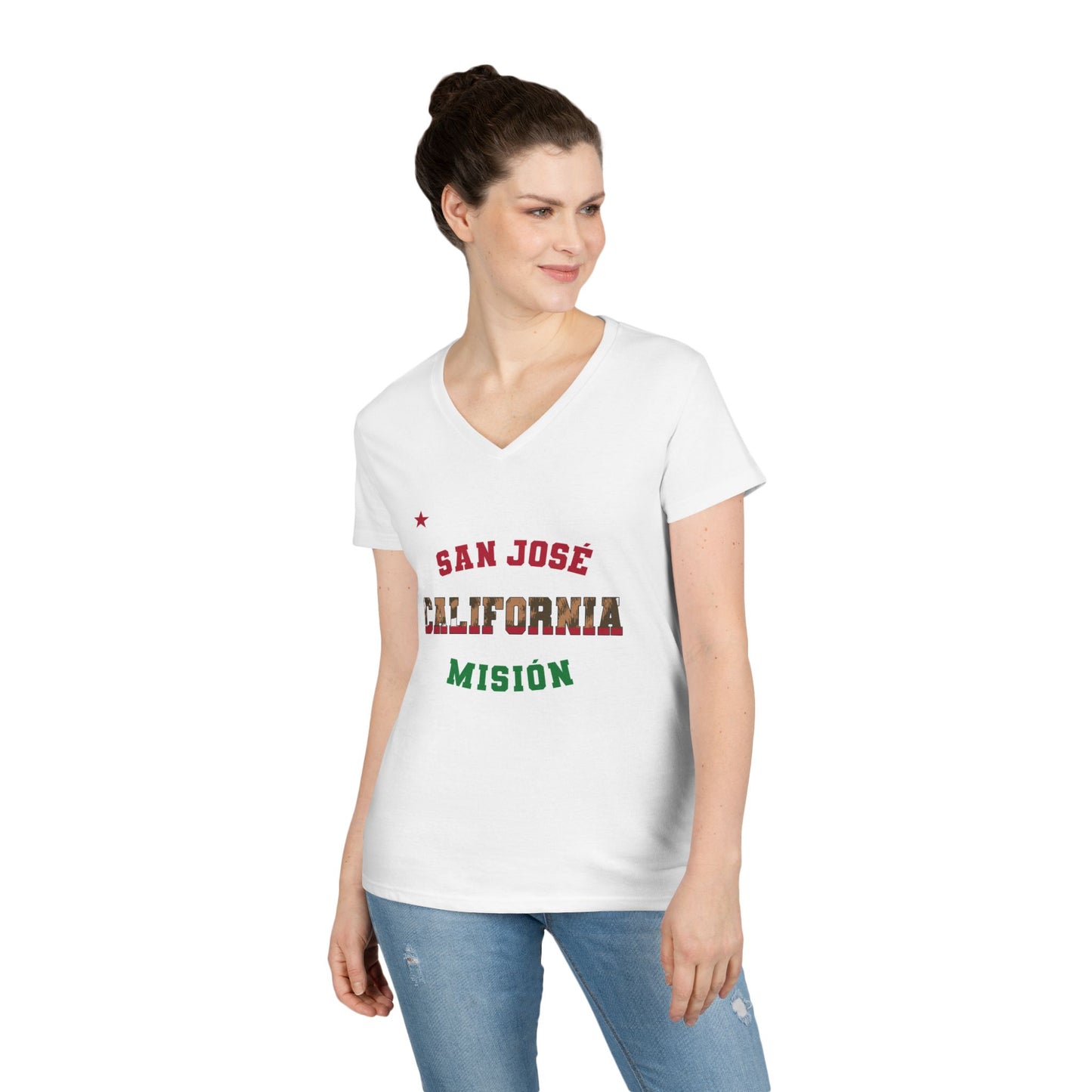 California San Jose Spanish - Ladies' V-Neck T-Shirt