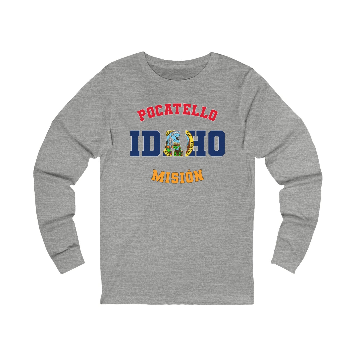 Idaho Pocatello Spanish - Unisex Long Sleeve Cotton Jersey