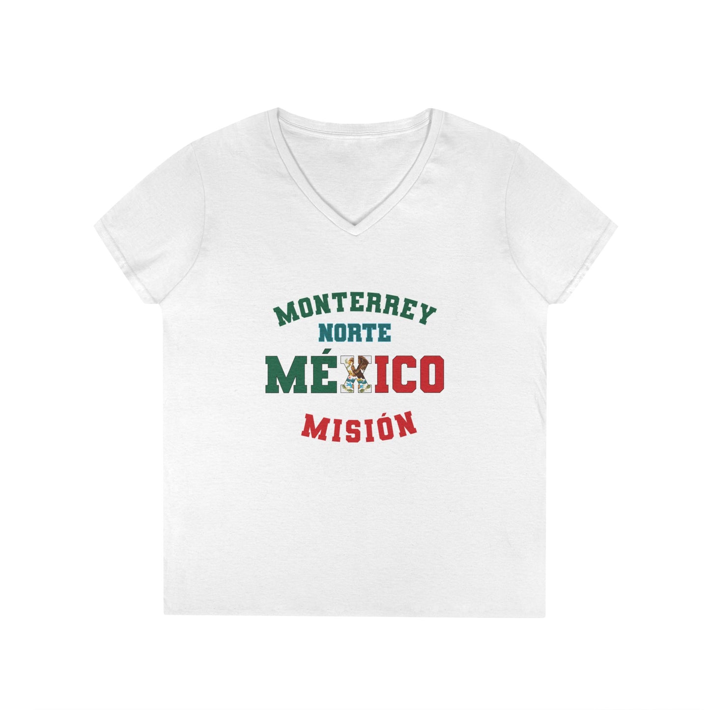 Mexico Monterrey North Spanish - Ladies' V-Neck T-Shirt