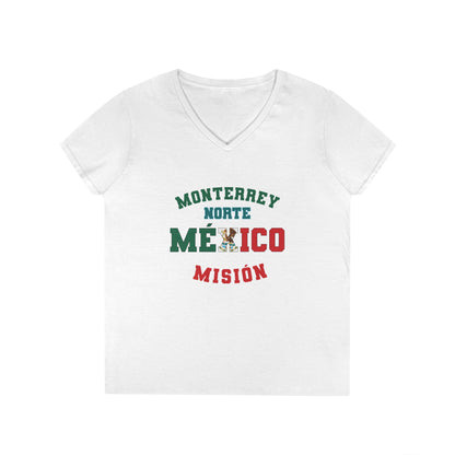 Mexico Monterrey North Spanish - Ladies' V-Neck T-Shirt