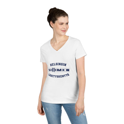 Finland Helsinki Finnish - Ladies' V-Neck T-Shirt