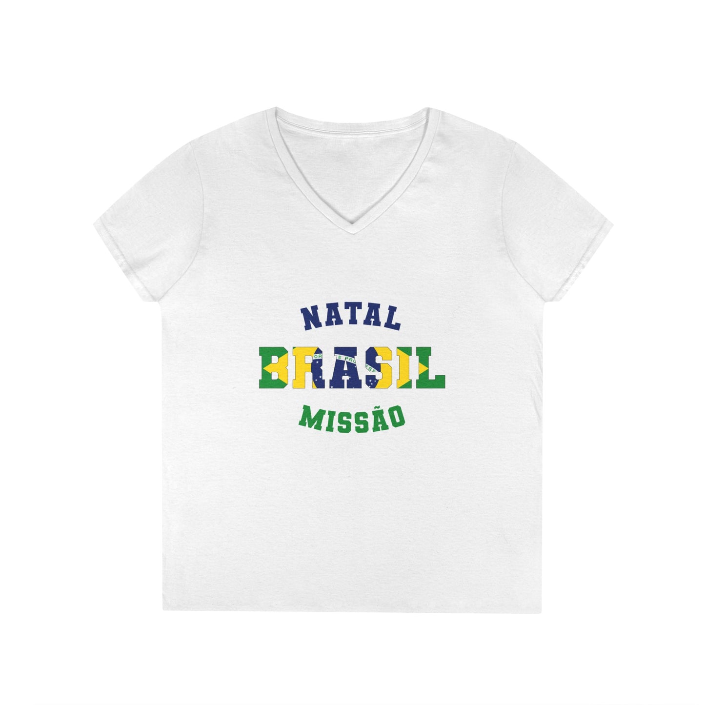 Brazil Natal Portuguese - Ladies' V-Neck T-Shirt