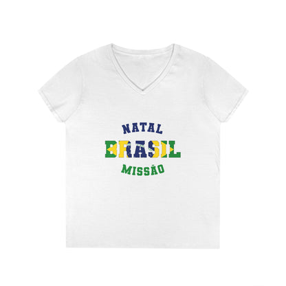 Brazil Natal Portuguese - Ladies' V-Neck T-Shirt