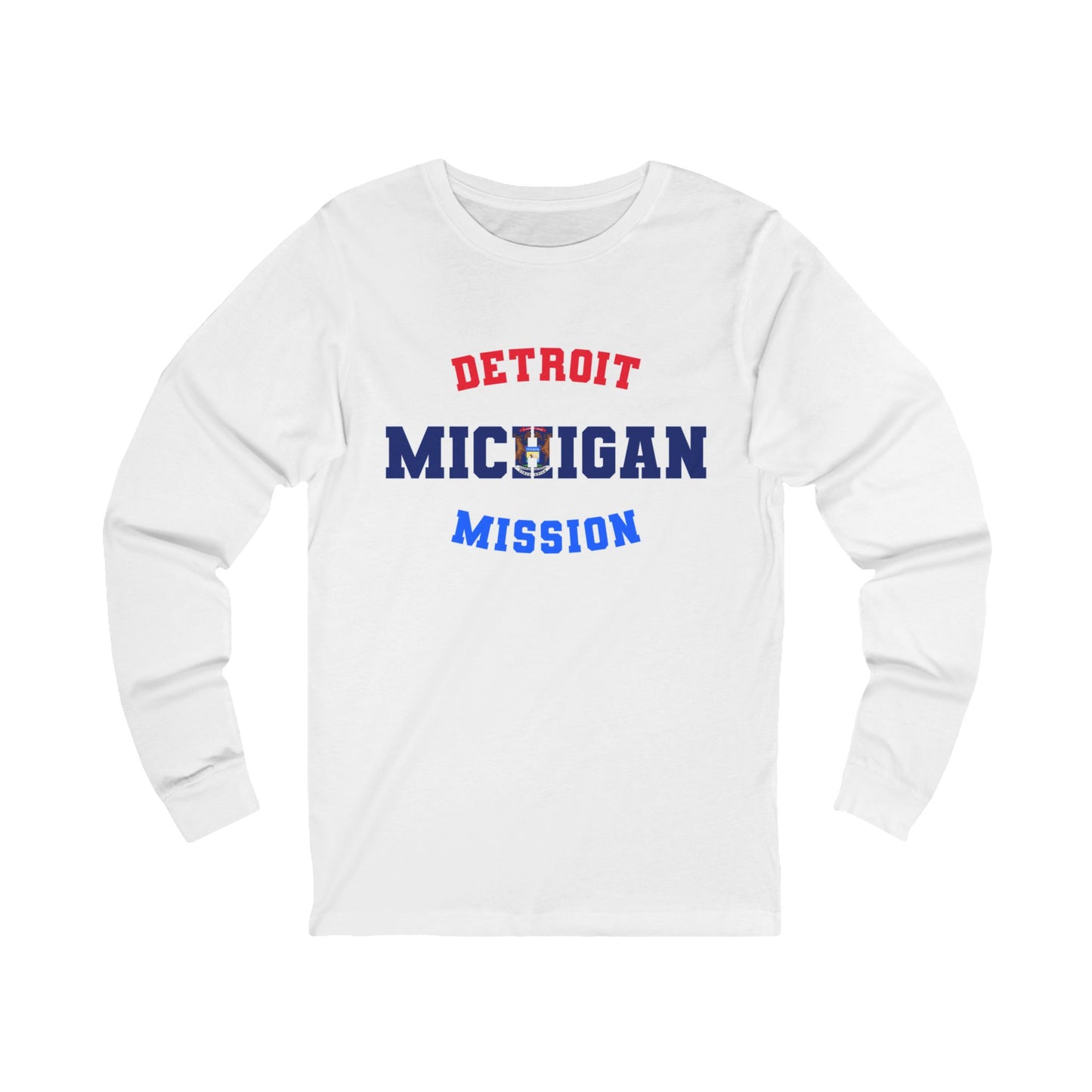 Michigan Detroit English - Unisex Long Sleeve Cotton Jersey
