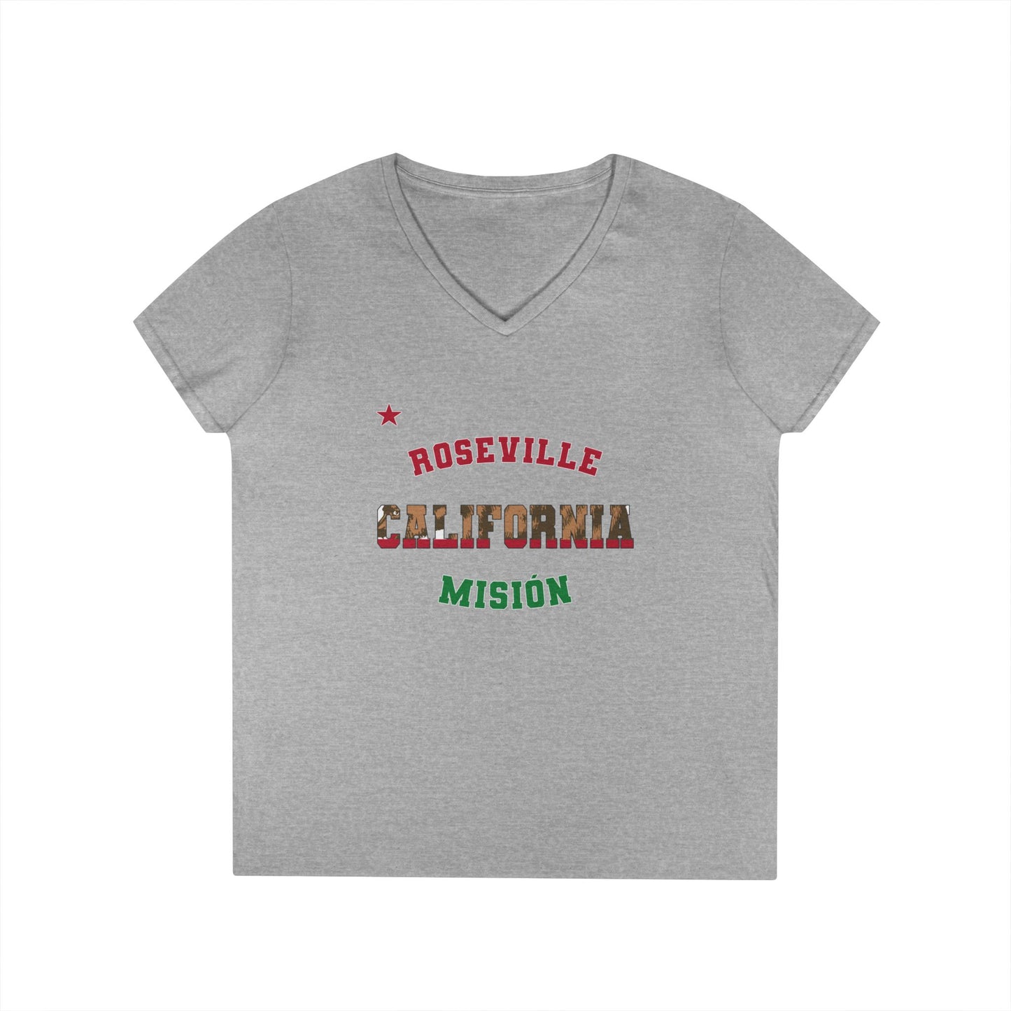 California Roseville Spanish - Ladies' V-Neck T-Shirt