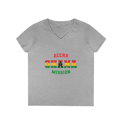 Ghana Accra English - Ladies' V-Neck T-Shirt