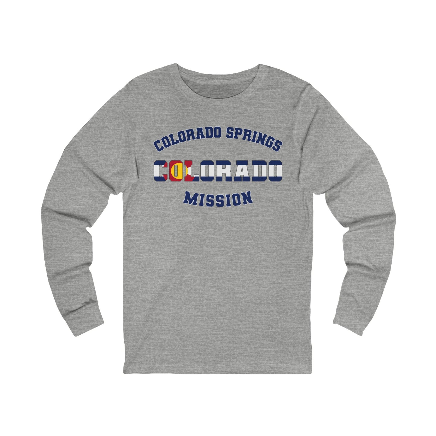 Colorado Colorado Springs English - Unisex Long Sleeve Cotton Jersey