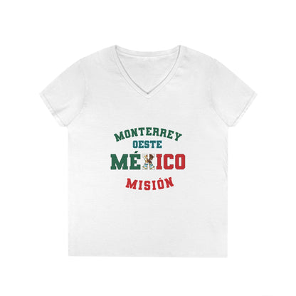 Mexico Monterrey West Spanish - Ladies' V-Neck T-Shirt