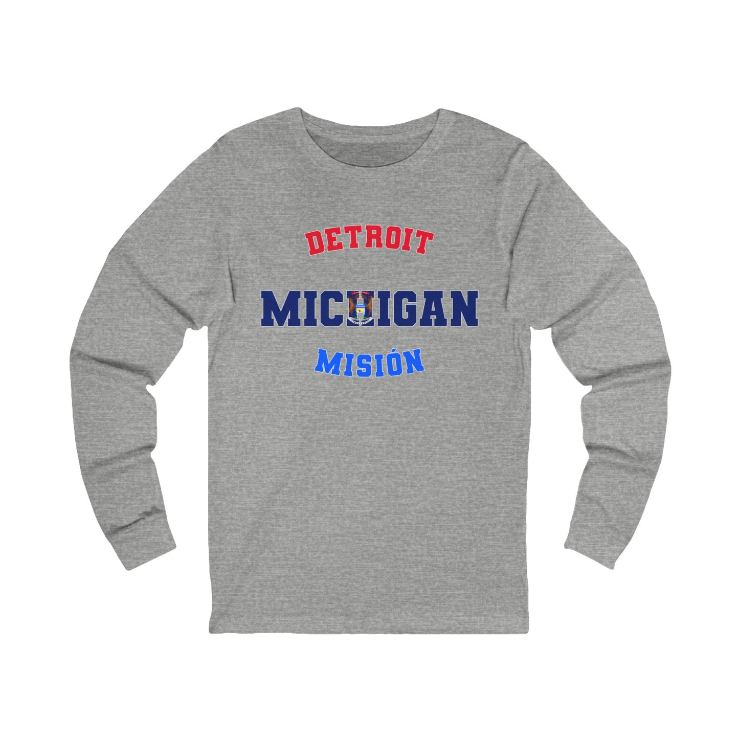 Michigan Detroit Spanish - Unisex Long Sleeve Cotton Jersey