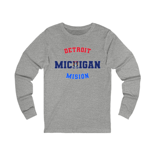 Michigan Detroit Spanish - Unisex Long Sleeve Cotton Jersey