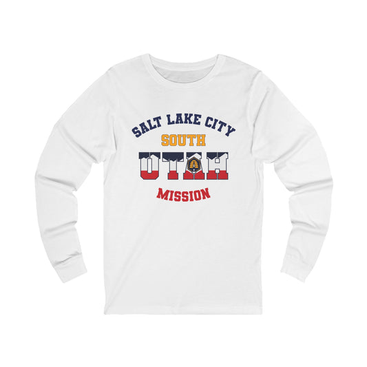 Utah Salt Lake City South English - Unisex Long Sleeve Cotton Jersey