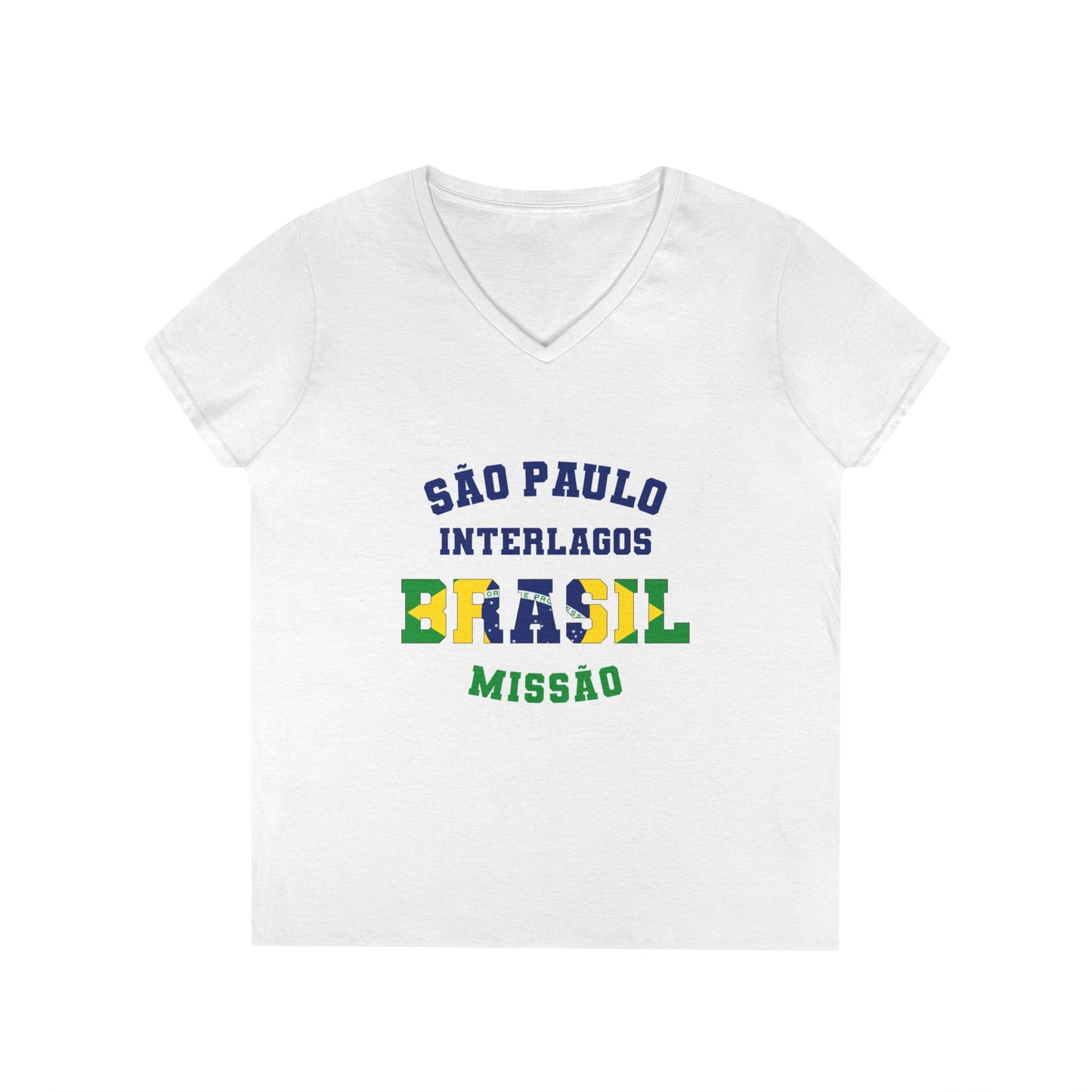 Brazil Sao Paulo Interlagos Portuguese - Ladies' V-Neck T-Shirt