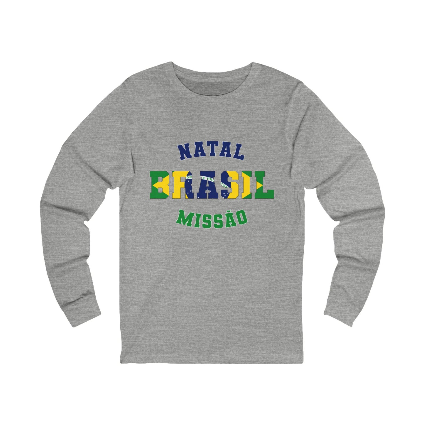 Brazil Natal Portuguese - Unisex Long Sleeve Cotton Jersey