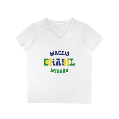 Brazil Maceio Portuguese - Ladies' V-Neck T-Shirt