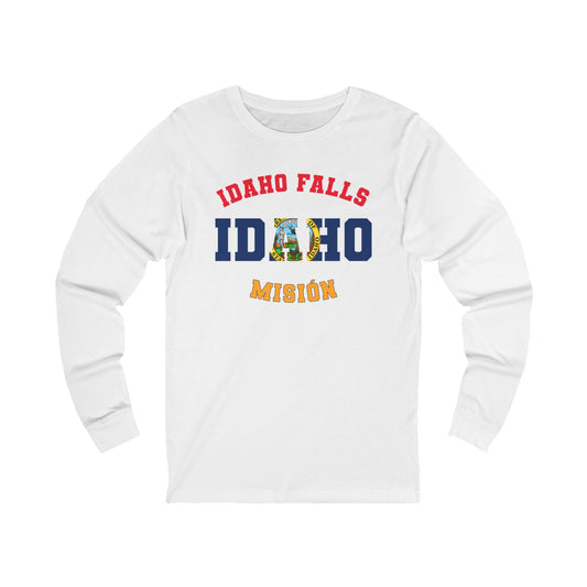 Idaho Idaho Falls Spanish - Unisex Long Sleeve Cotton Jersey