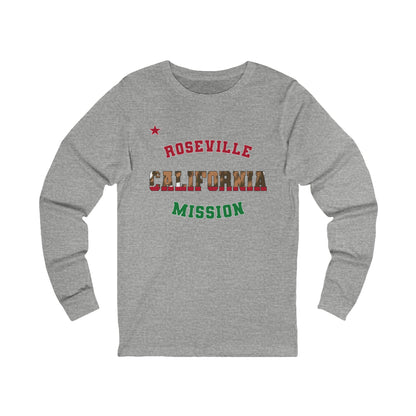 California Roseville English - Unisex Long Sleeve Cotton Jersey