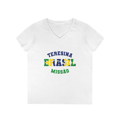 Brazil Teresina Portuguese - Ladies' V-Neck T-Shirt