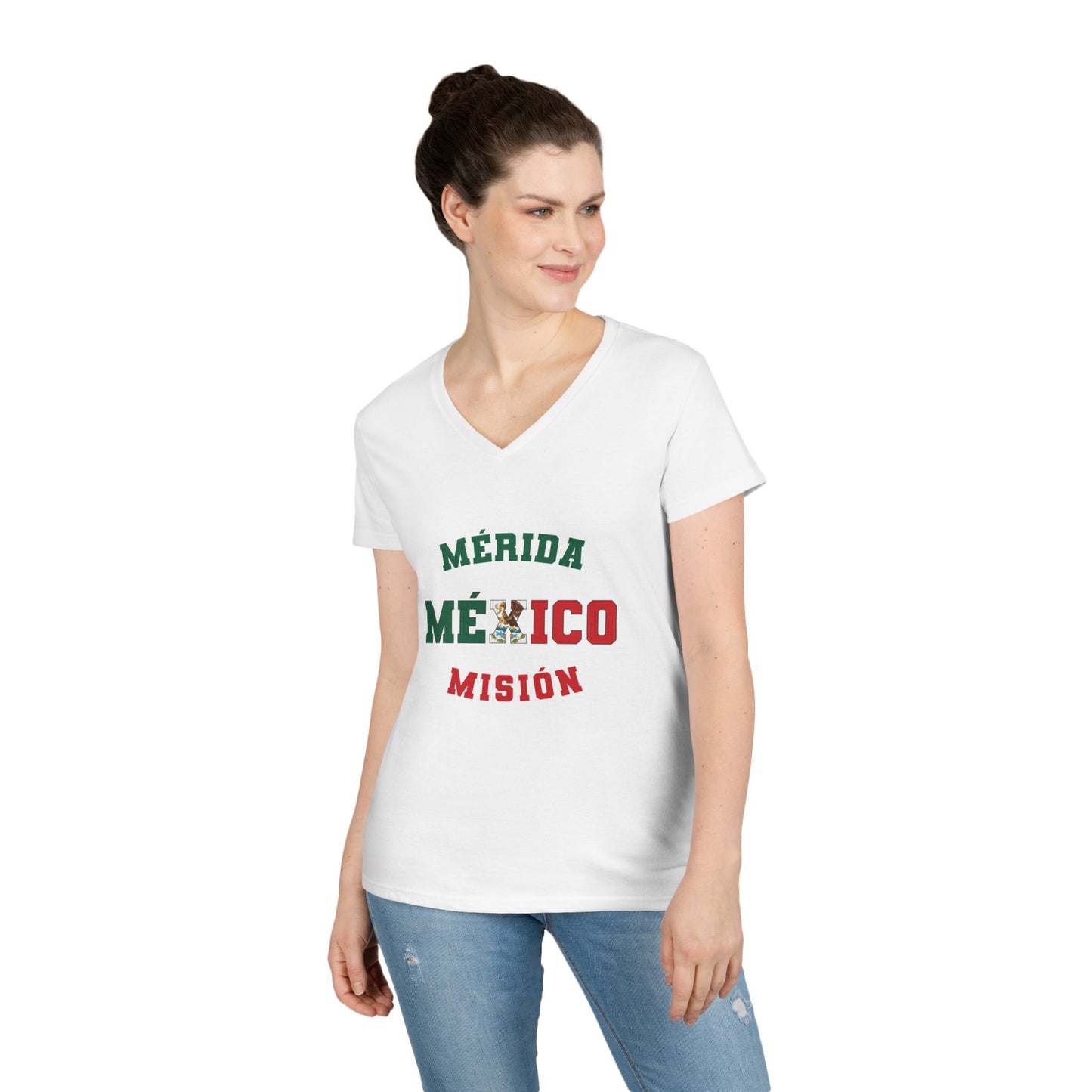Mexico Merida Spanish - Ladies' V-Neck T-Shirt