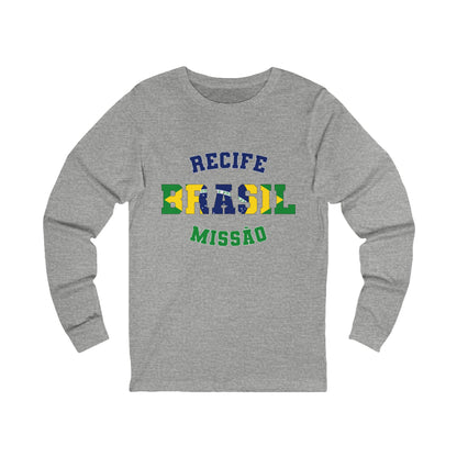 Brazil Recife Portuguese - Unisex Long Sleeve Cotton Jersey