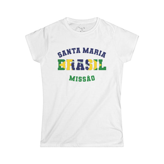 Brazil Santa Maria Portuguese - The Classic P-Day Tee for Ladies