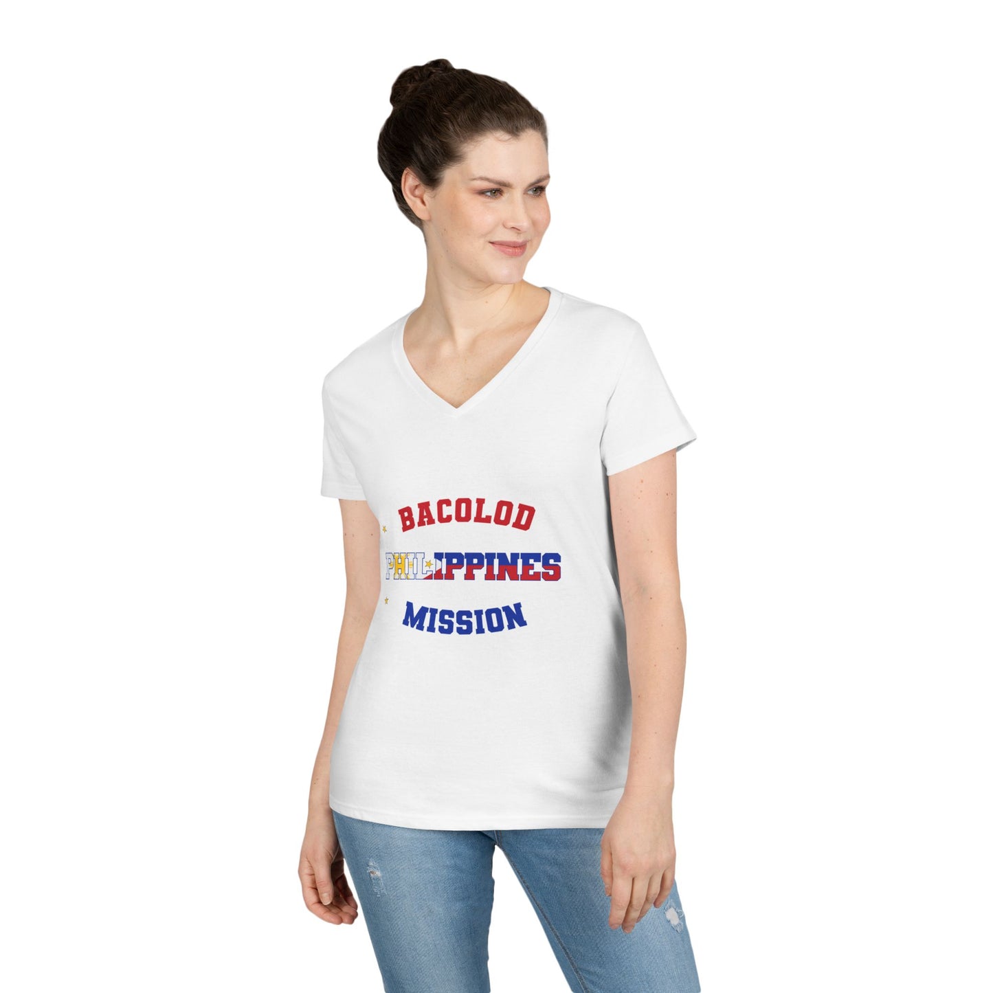 Philippines Bacolod English - Ladies' V-Neck T-Shirt
