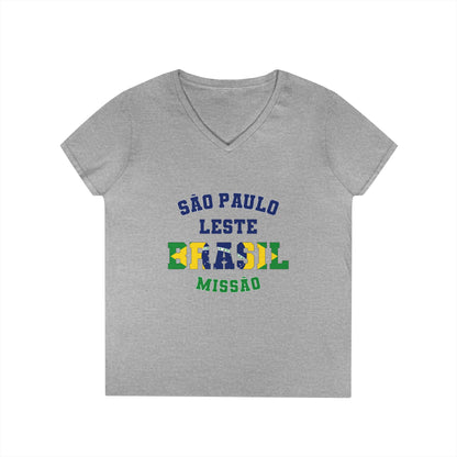 Brazil Sao Paulo East Portuguese - Ladies' V-Neck T-Shirt