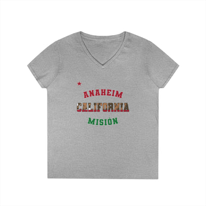 California Anaheim Spanish - Ladies' V-Neck T-Shirt
