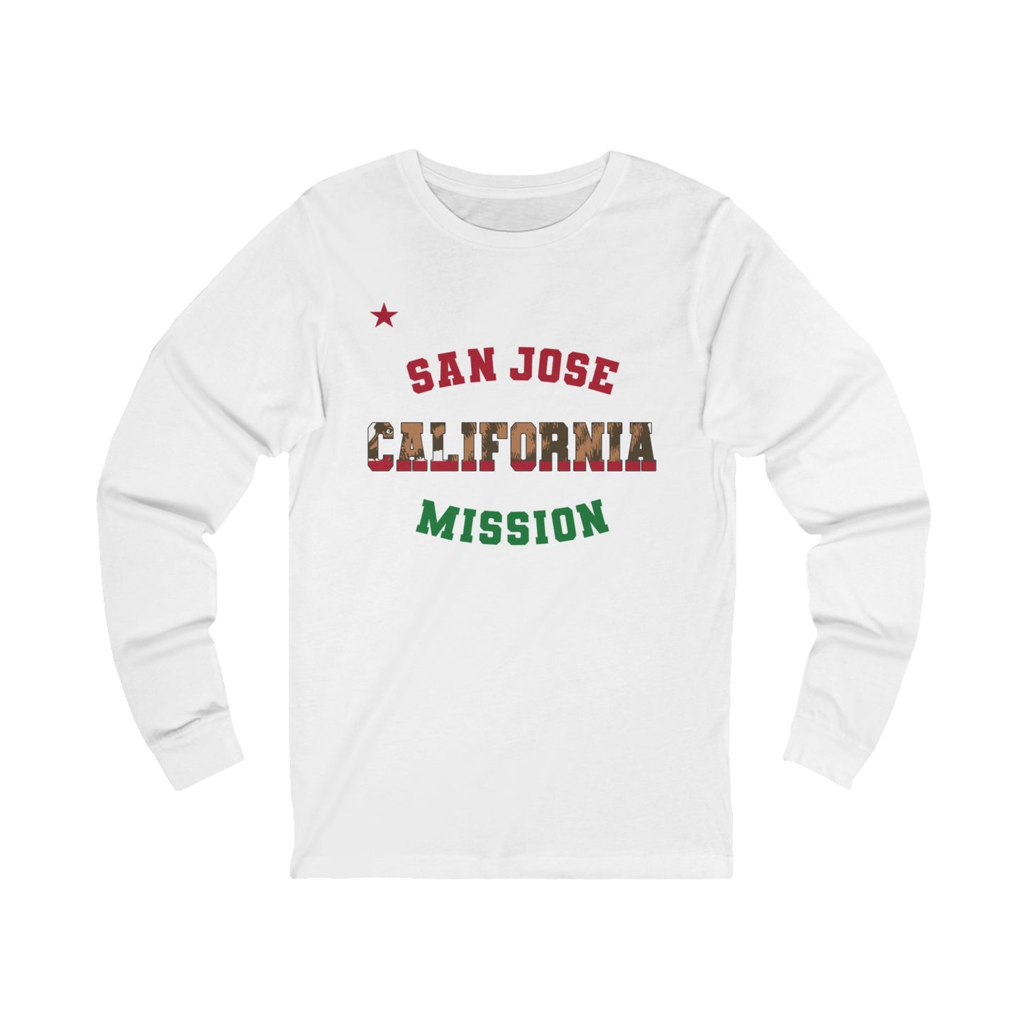 California San Jose English - Unisex Long Sleeve Cotton Jersey