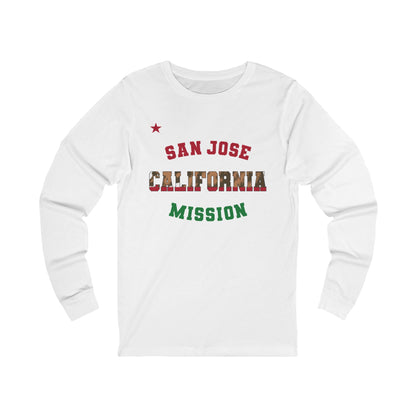 California San Jose English - Unisex Long Sleeve Cotton Jersey