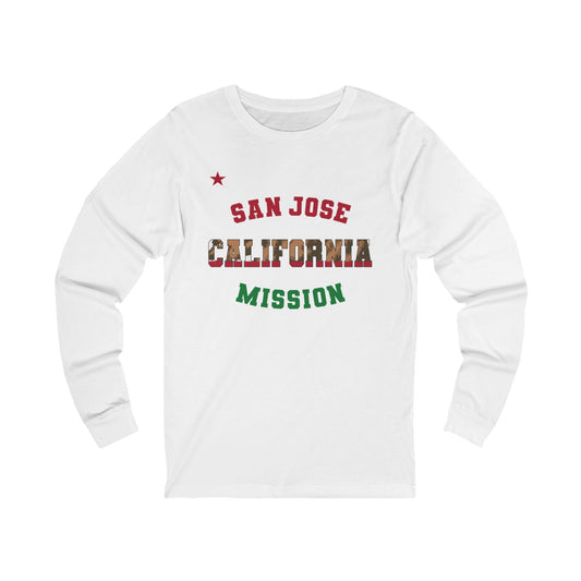 California San Jose English - Unisex Long Sleeve Cotton Jersey