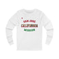California San Jose English - Unisex Long Sleeve Cotton Jersey