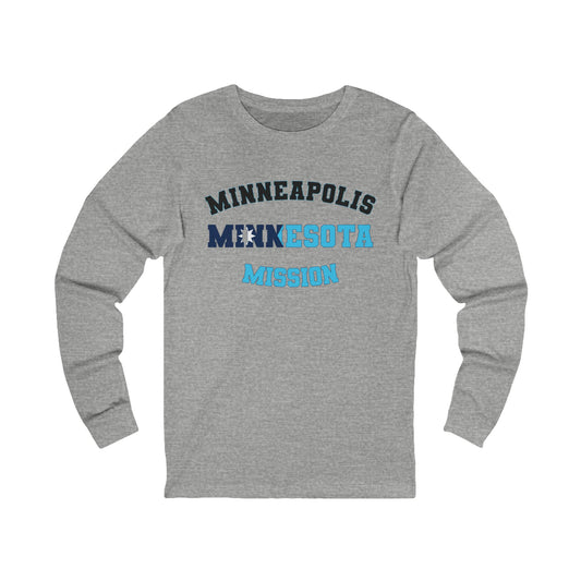 Minnesota Minneapolis English - Unisex Long Sleeve Cotton Jersey