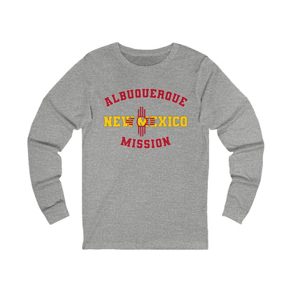 New Mexico Albuquerque English - Unisex Long Sleeve Cotton Jersey