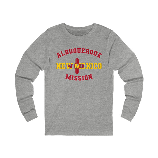 New Mexico Albuquerque English - Unisex Long Sleeve Cotton Jersey