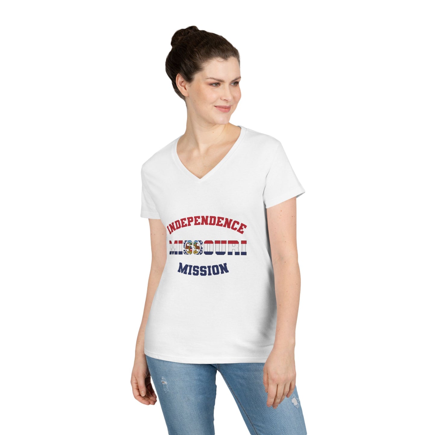 Missouri Independence English - Ladies' V-Neck T-Shirt