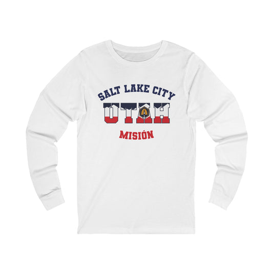 Utah Salt Lake City Spanish - Unisex Long Sleeve Cotton Jersey