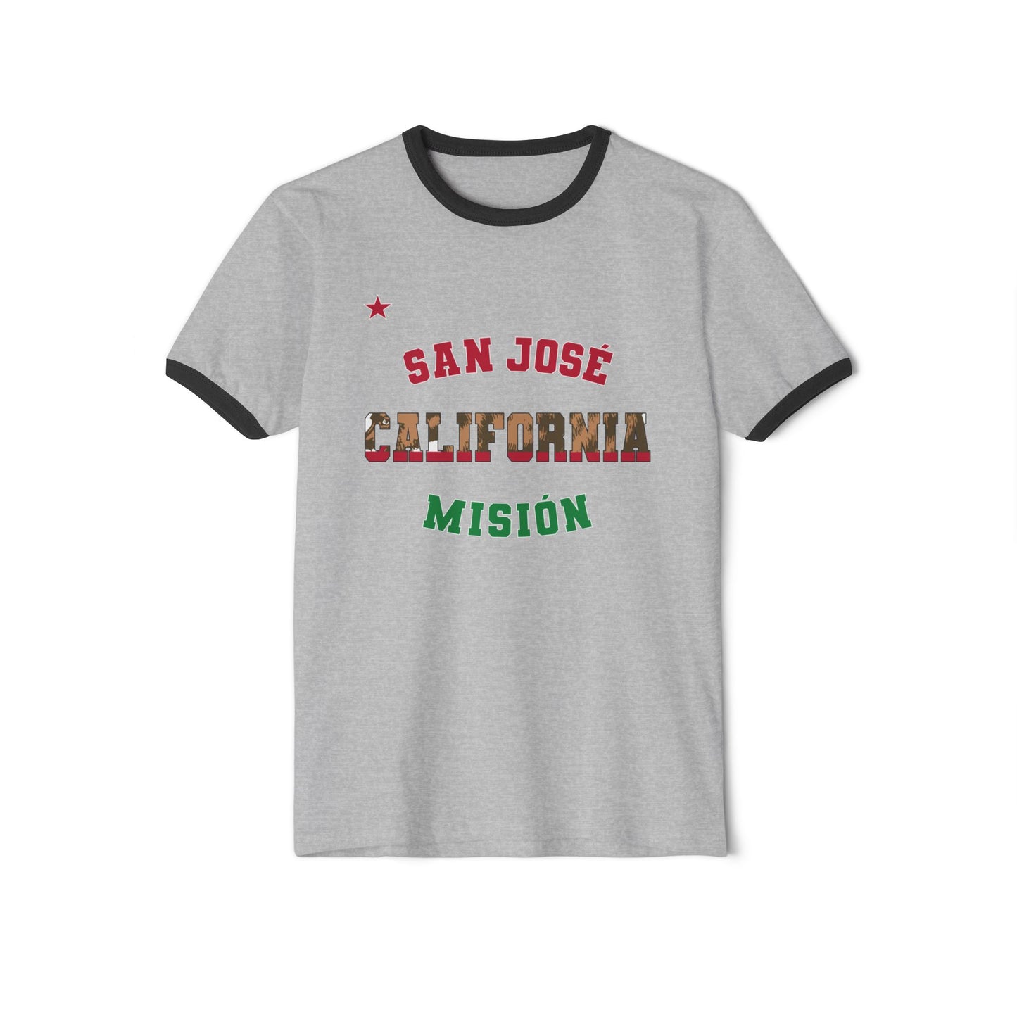 California San Jose Spanish - Unisex Cotton Ringer T-Shirt