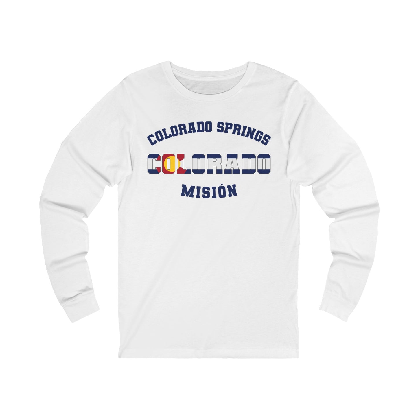Colorado Colorado Springs Spanish - Unisex Long Sleeve Cotton Jersey
