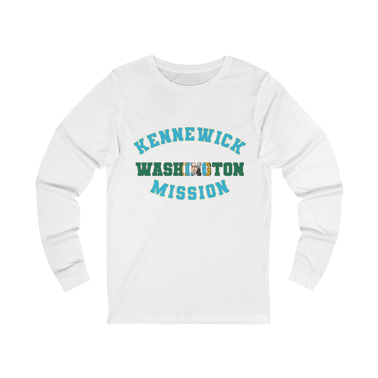 Washington Kennewick English - Unisex Long Sleeve Cotton Jersey