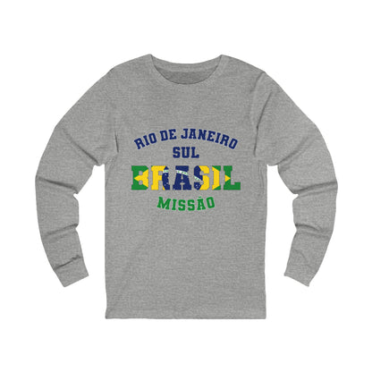 Brazil Rio de Janeiro South Portuguese - Unisex Long Sleeve Cotton Jersey
