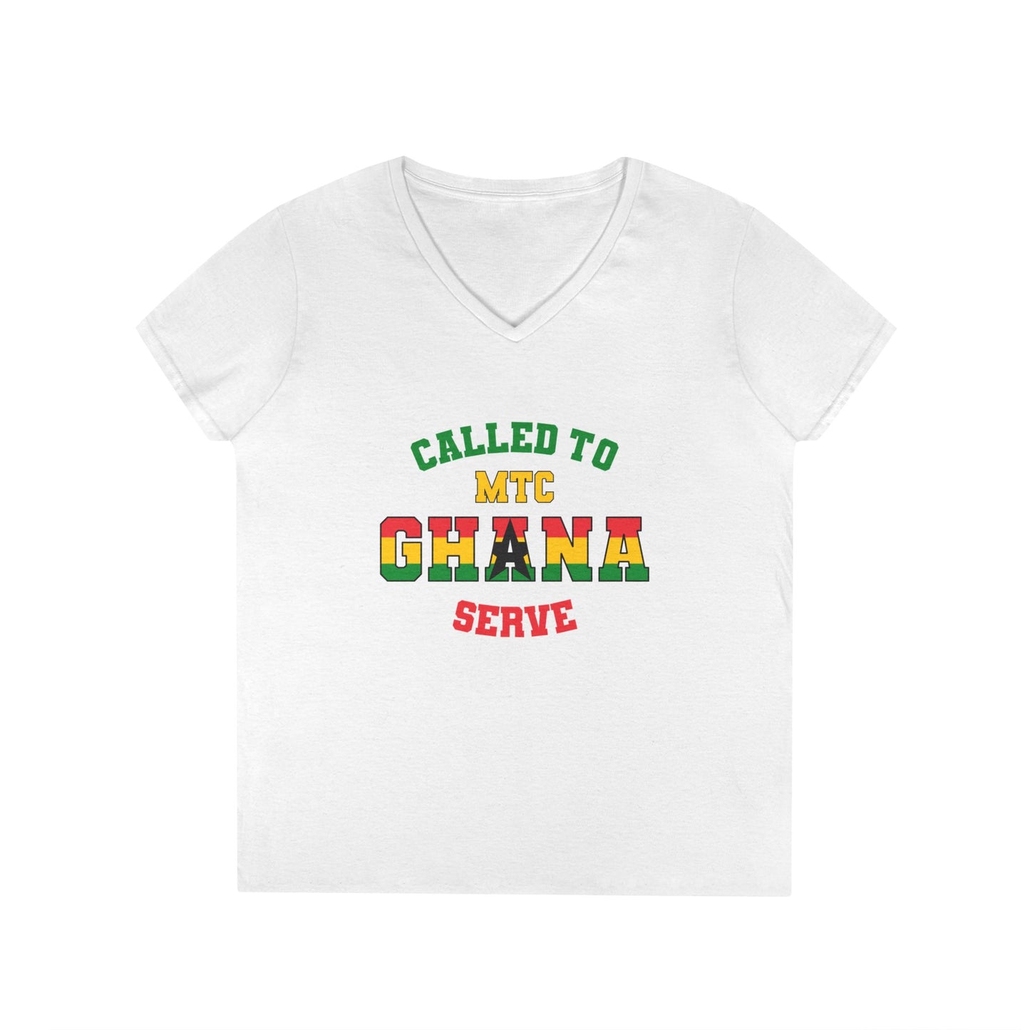 Ghana MTC English - Ladies' V-Neck T-Shirt