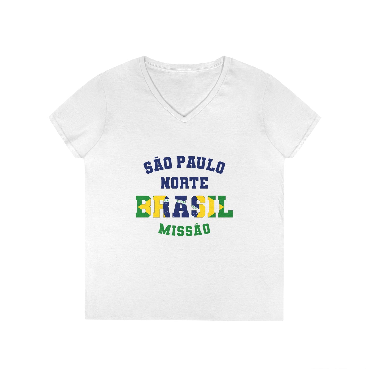 Brazil Sao Paulo North Portuguese - Ladies' V-Neck T-Shirt