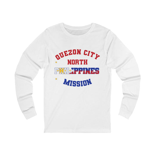 Philippines Quezon City North English - Unisex Long Sleeve Cotton Jersey