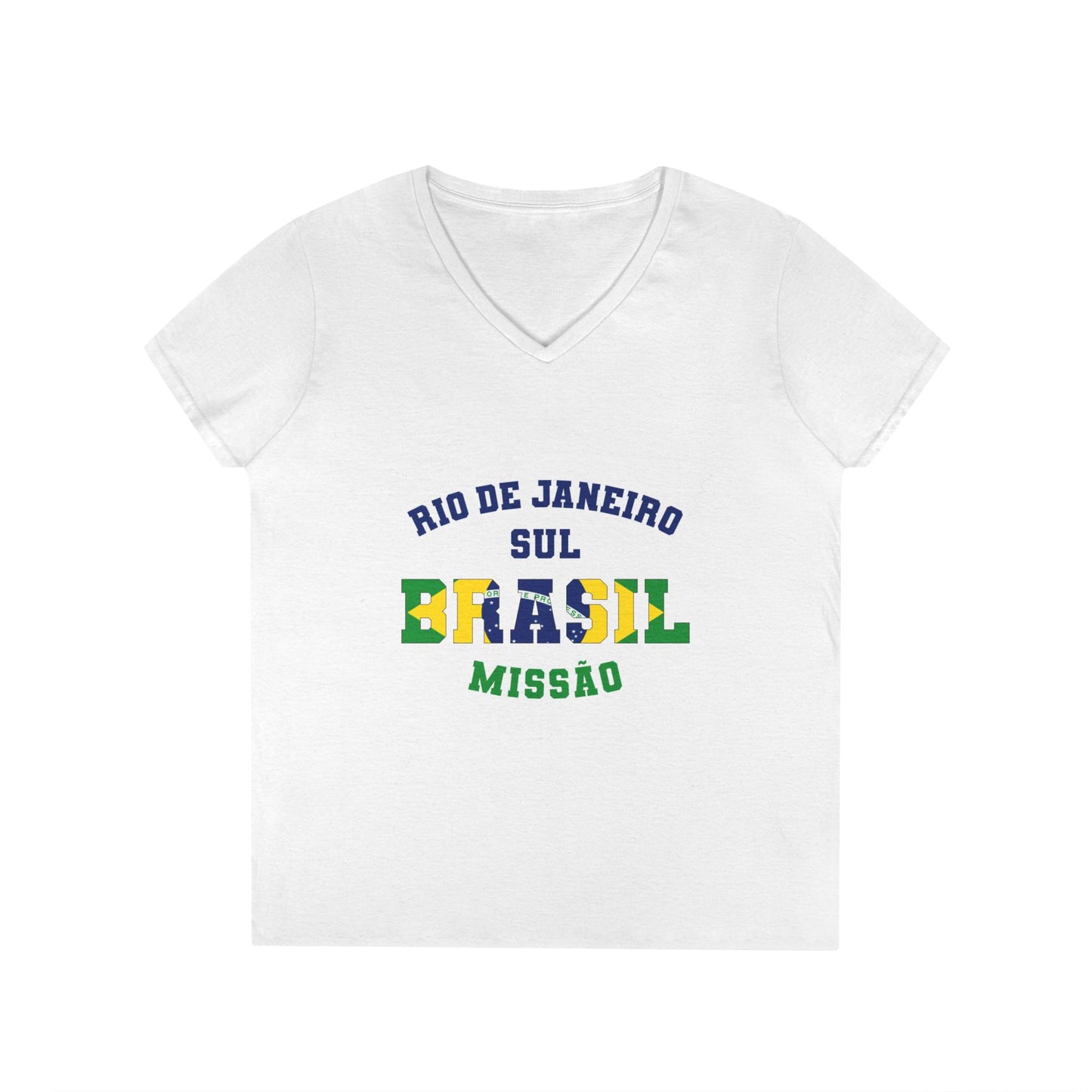Brazil Rio de Janeiro South Portuguese - Ladies' V-Neck T-Shirt