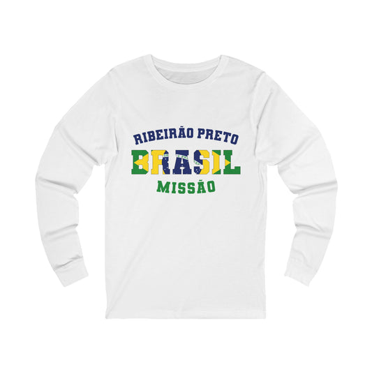 Brazil Ribeirao Preto Portuguese - Unisex Long Sleeve Cotton Jersey