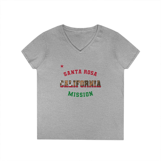 California Santa Rosa English - Ladies' V-Neck T-Shirt