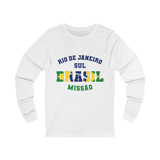 Brazil Rio de Janeiro South Portuguese - Unisex Long Sleeve Cotton Jersey