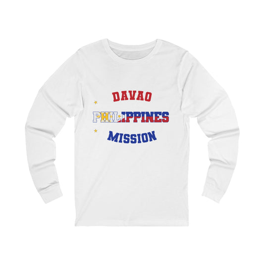 Philippines Davao English - Unisex Long Sleeve Cotton Jersey